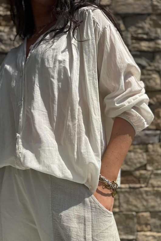 Shayle Indian Cotton Smock Shirt Calico
